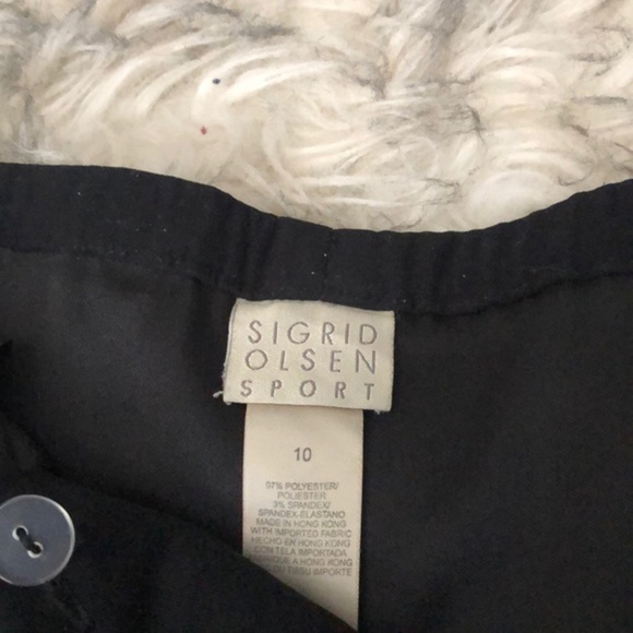 𝅺sigrid Olsen Aport designer high rise black trousers 10 - Picture 4 of 5